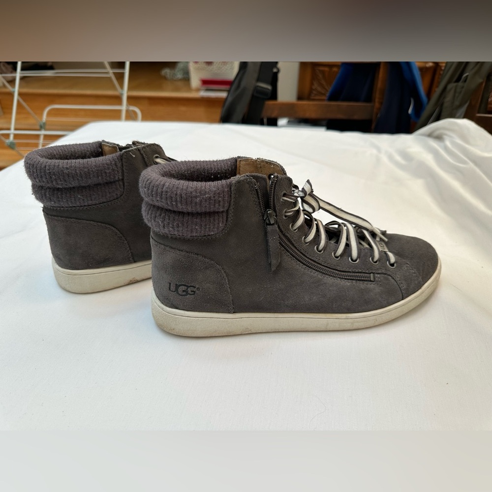 UGG Olive  womens size 12 suede hightop sneakers grey